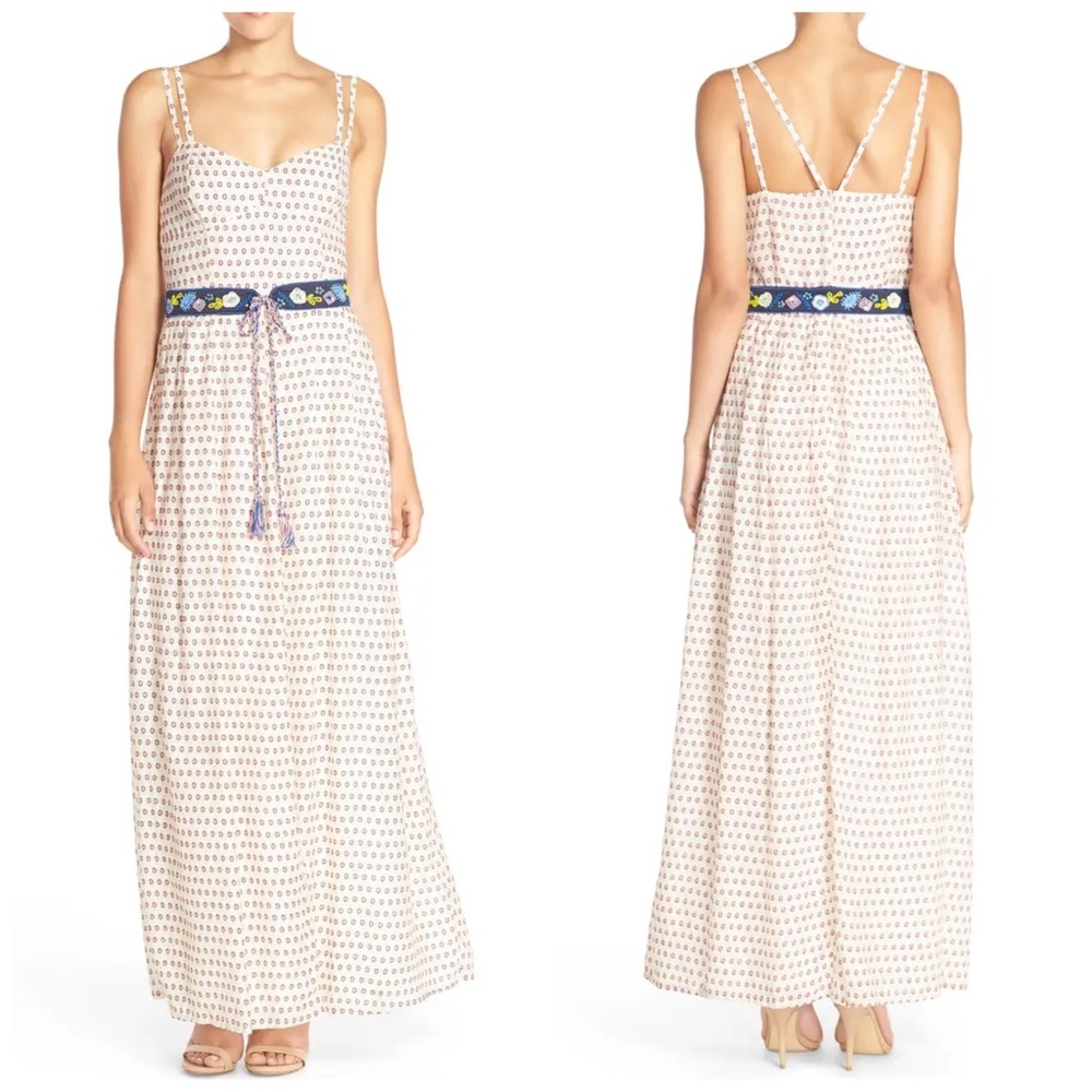 French Connection Bacongo Dot Daisy Maxi Dress
